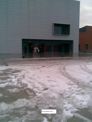 La situación de peligro en acceso a la puerta de entra al nuevo  hospital Río Hortega de Valladolid